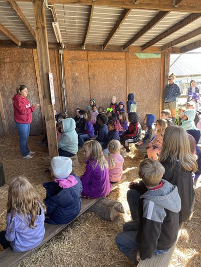 1st graders visit Clinton Cease farms where they learned about farm animals, honey bees, and the pumpkin growth cycle.