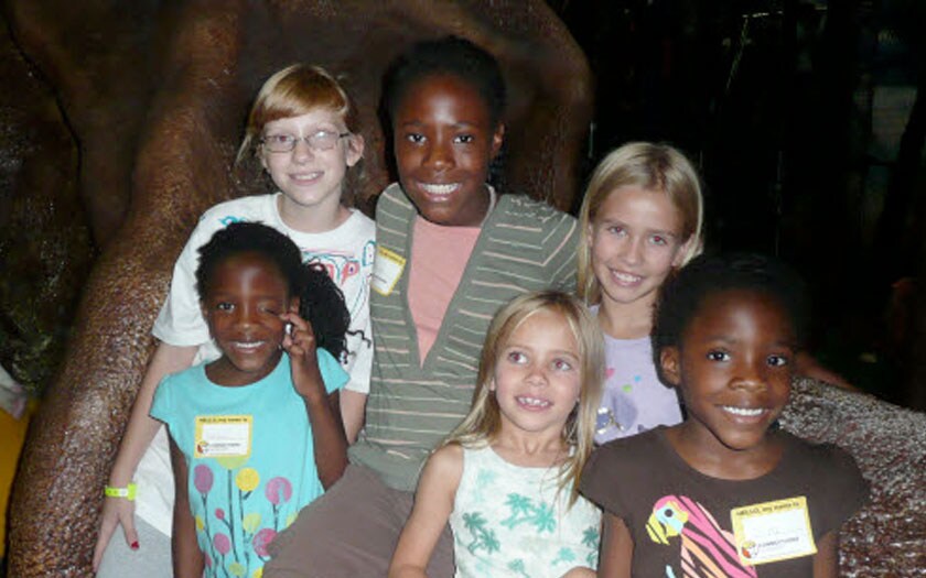 Studnets having fun at a school social