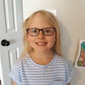 Audrey smiling
