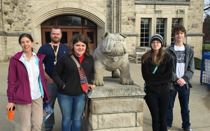 High schoolers on a college visit to Butler University
