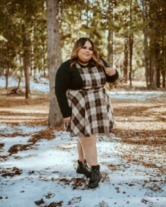 Paola in the snowy woods